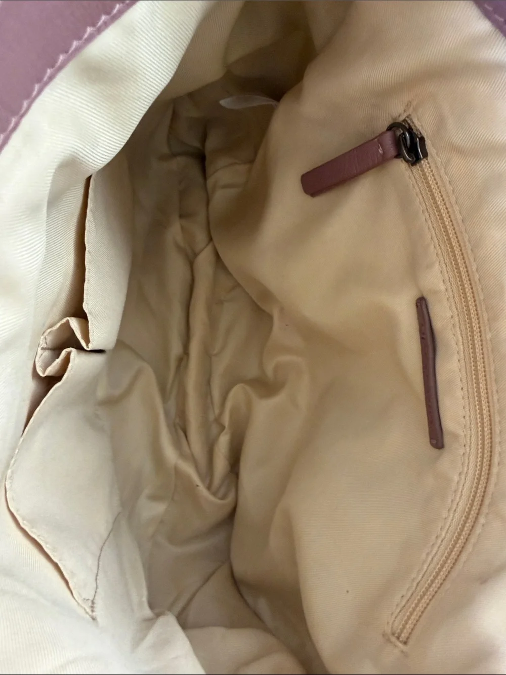 Lucky Brand Gryn Hobo Leather Purse Dusty Rose Mauve
